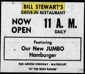 Bill Stewarts Drive-In Restaurant - May 1965 Ad